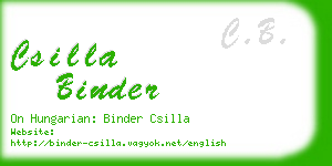csilla binder business card